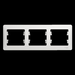 Рамка 3-постовая Schneider Electric Glossa белая GSL000103