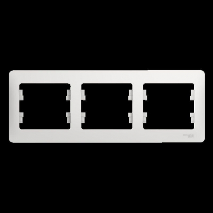 Рамка 3-постовая Schneider Electric Glossa белая GSL000103