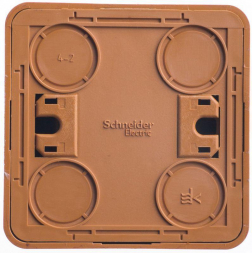 Выключатель двухклавишный Schneider Electric Этюд 10A 250V с подсветкой бук BA10-006T