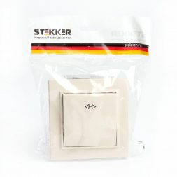 Переключатель одноклавишный перекрестный Stekker Эрна слоновая кость PSW10-9009-02 39926