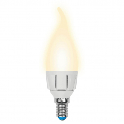 Лампа светодиодная Uniel E14 7W 3000K матовая LED-CW37 7W/WW/E14/FR PLP01WH UL-00002416