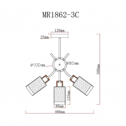 Потолочная люстра MyFar Linda MR1862-3C
