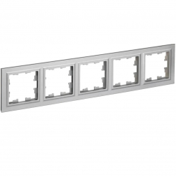 Рамка 5-постовая IEK Brite РУ-5-БрА алюминий BR-M52-K47