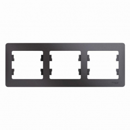 Рамка 3-постовая Schneider Electric Glossa графит GSL001303