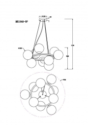 Подвесная люстра MyFar Aerton MR1946-9P