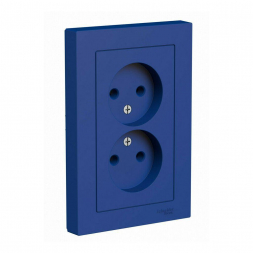 Розетка двойная 2К Schneider Electric AtlasDesign 16A 250V аквамарин ATN001120