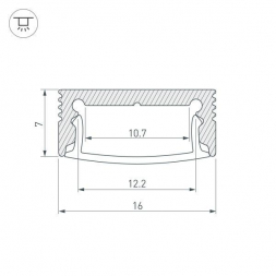 Профиль Arlight SL-Slim-H7-3000 Anod 036033