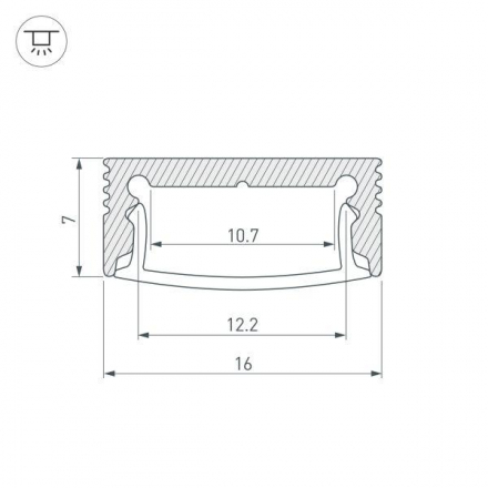 Профиль Arlight SL-Slim-H7-3000 Anod 036033