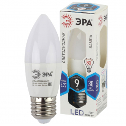 Лампа светодиодная ЭРА E27 9W 4000K матовая B35-9W-840-E27 Б0047937