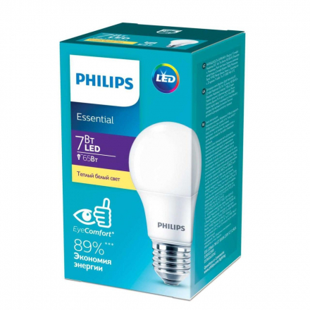 Лампа светодиодная Philips E27 7W 3000K матовая 929002298987
