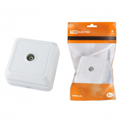 Розетка телевизионная TV TDM Electric Ладога белая SQ1801-0025