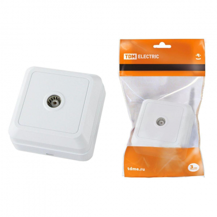 Розетка телевизионная TV TDM Electric Ладога белая SQ1801-0025