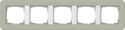 Рамка 5-постовая Gira E3 серо-зеленый/белый глянцевый 0215415