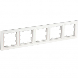 Рамка 5-постовая IEK Brite РУ-5-БрБ белая BR-M52-K01