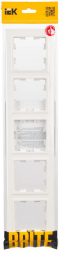 Рамка 5-постовая IEK Brite РУ-5-БрБ белая BR-M52-K01