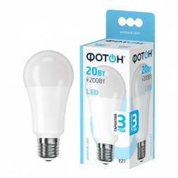 Лампа светодиодная Фотон E27 20W 4000K матовая 23906
