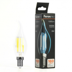 Лампа светодиодная Feron.PRO LB-1218 Свеча на ветру E14 1320LM 8W 175-265V 6400K 51267