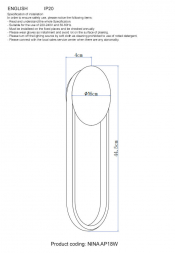 Настенный светодиодный светильник Crystal Lux Nina AP18W Led Brass