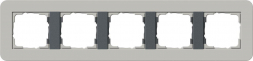Рамка 5-постовая Gira E3 серый/антрацит 0215422