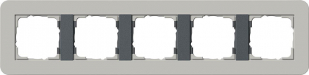Рамка 5-постовая Gira E3 серый/антрацит 0215422