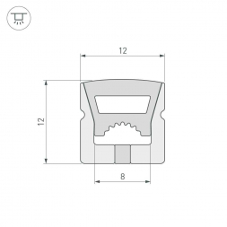 Профиль Arlight WPH-Flex-1212-Top-S8-5m White 040285