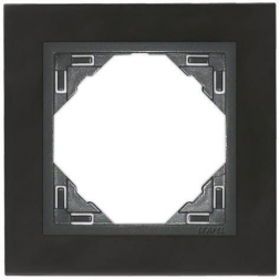 Рамка 1-постовая Efapel Logus 90 Metallo никель/серый 90910 TQS