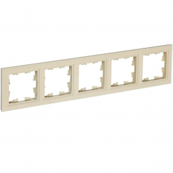 Рамка 5-постовая IEK Brite РУ-5-БрКр бежевая BR-M52-K10
