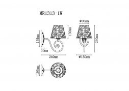 Бра MyFar Ceiling Luna MR1313-1W