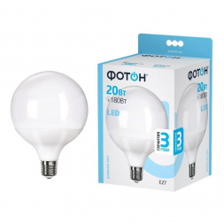 Лампа светодиодная Фотон E27 20W 4000K матовая 23953