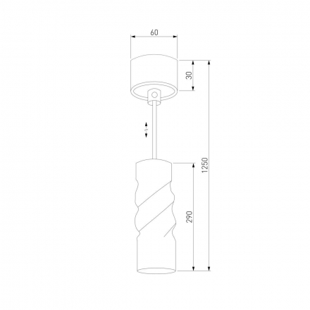 Подвесной светодиодный светильник Eurosvet Scroll 50136/1 LED черный