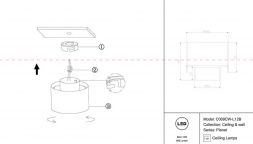 Потолочный светодиодный светильник Maytoni Planet C009CW-L12B