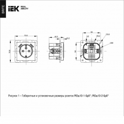 Розетка 1-местная 16А с USB A+A 2.1А IEK Brite с зазем. и защит. шторками РЮш10-1-БрШ шампань BR-R14-16-U21-D21-K37