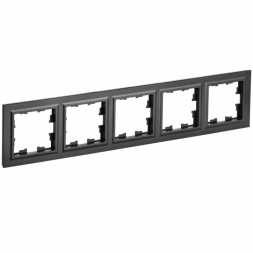 Рамка 5-постовая IEK Brite РУ-5-БрЧ черная BR-M52-K02