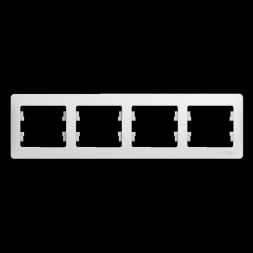 Рамка 4-постовая Schneider Electric Glossa белая GSL000104