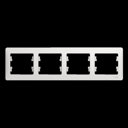 Рамка 4-постовая Schneider Electric Glossa белая GSL000104