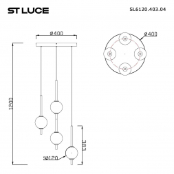Подвесная светодиодная люстра ST Luce Peek SL6120.403.04