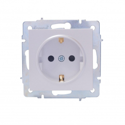 Розетка с защитой от детей Lezard Vesna белый жемчуг 742-3088-124B