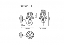 Бра MyFar Ceiling Luna MR1316-1W