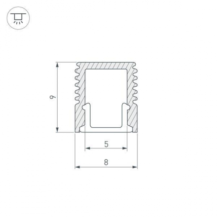 Профиль Arlight SL-Mini-8-3000 Anod 036031