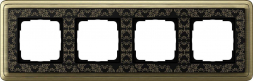 Рамка 4-постовая Gira ClassiX Art бронза/черный 0214662
