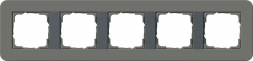 Рамка 5-постовая Gira E3 темно-серый/антрацит 0215423