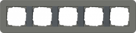 Рамка 5-постовая Gira E3 темно-серый/антрацит 0215423