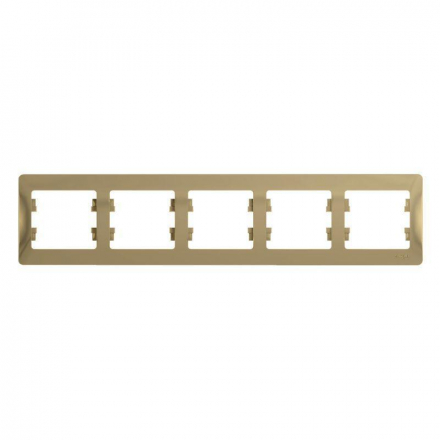 Рамка 5-постовая Schneider Electric Glossa титан GSL000405