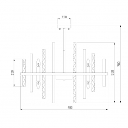 Подвесная люстра Bogates Hollis 367/12 Smart
