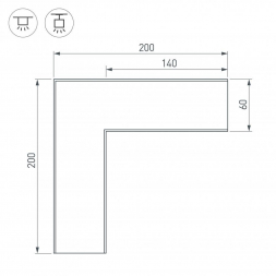 Коннектор L-образный Arlight SL-Line-6070 030141