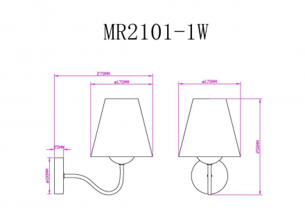 Бра MyFar Charlotte MR2101-1W