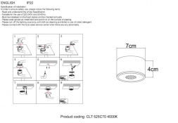 Потолочный светодиодный светильник Crystal Lux CLT 525C70 GO 4000K