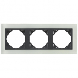 Рамка 3-постовая Efapel Logus 90 Crystal стекло/серый 90930 TCS