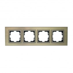 Рамка 4-постовая Mono Electric Style Aluminium бронза 107-810000-163