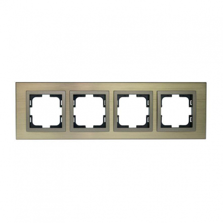 Рамка 4-постовая Mono Electric Style Aluminium бронза 107-810000-163